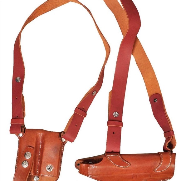 Leather Shoulder Holster Fit Glock 19 23 26 27 32 - Picture 3 of 6